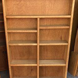 Oak 4’ X 6’ Bookcase / Bookshelf / Storage Display Shelving