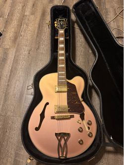 Ibanez As73 rose gold metallic hollow body guitar