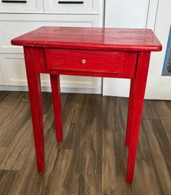 $20 OBO Red table w/Drawer