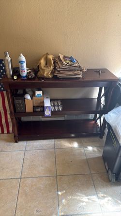 Table minus the stuff on it.