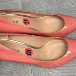 coach New York Pointed Toe Slip On Stilettos Mid Heel Pumps Shoes