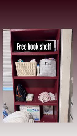 Free Maroon Bookshelf