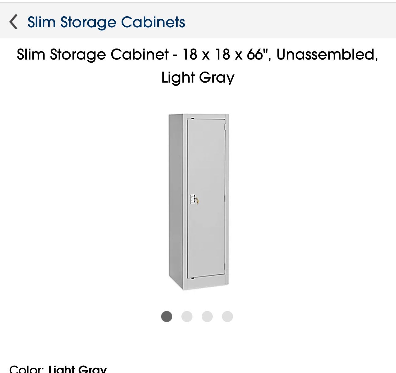 Uline Slim Storage Cabinet