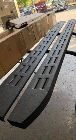 Brand new black side steps for Dodge Ram Crew Cab.