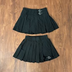 Halara High Waisted Pleated Skirts - XS/S Black