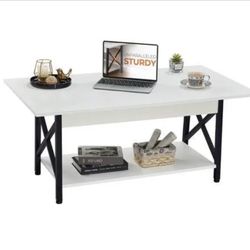 Coffee Table with light damage, white, GreenForest