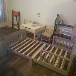 Toddler Bed With Mattress .Practically New