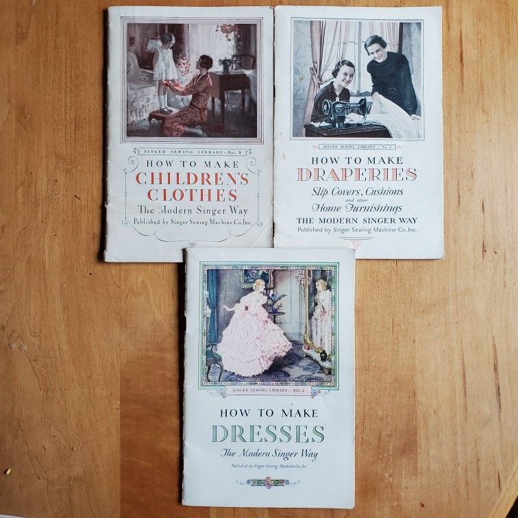 1930s Singer Sewing Reference Library Volumes 2, 3, 4, Dresses, Children's, Home