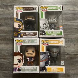 Funko Pop Games Lot of 4 Figures