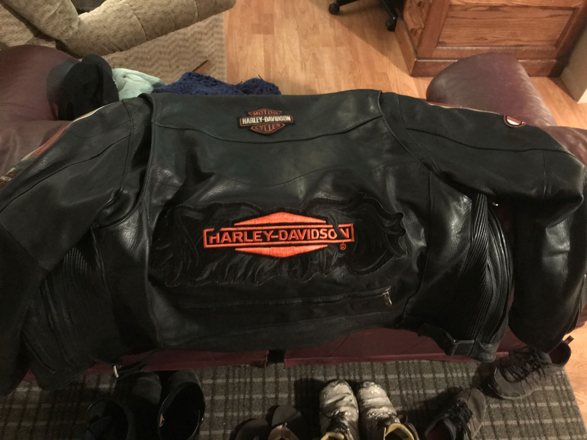 Harley Davidson Leather Jacket Size Large