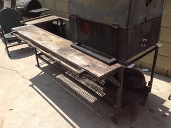 Barbecue Pit Frame Double Barrel