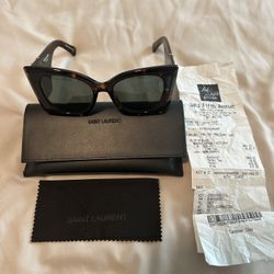 Saint Laurent Women’s Tortoiseshell Cat-Eye Sunglasses SL-M119F-BLAZE-002-53