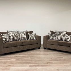 New sofa + loveseat set