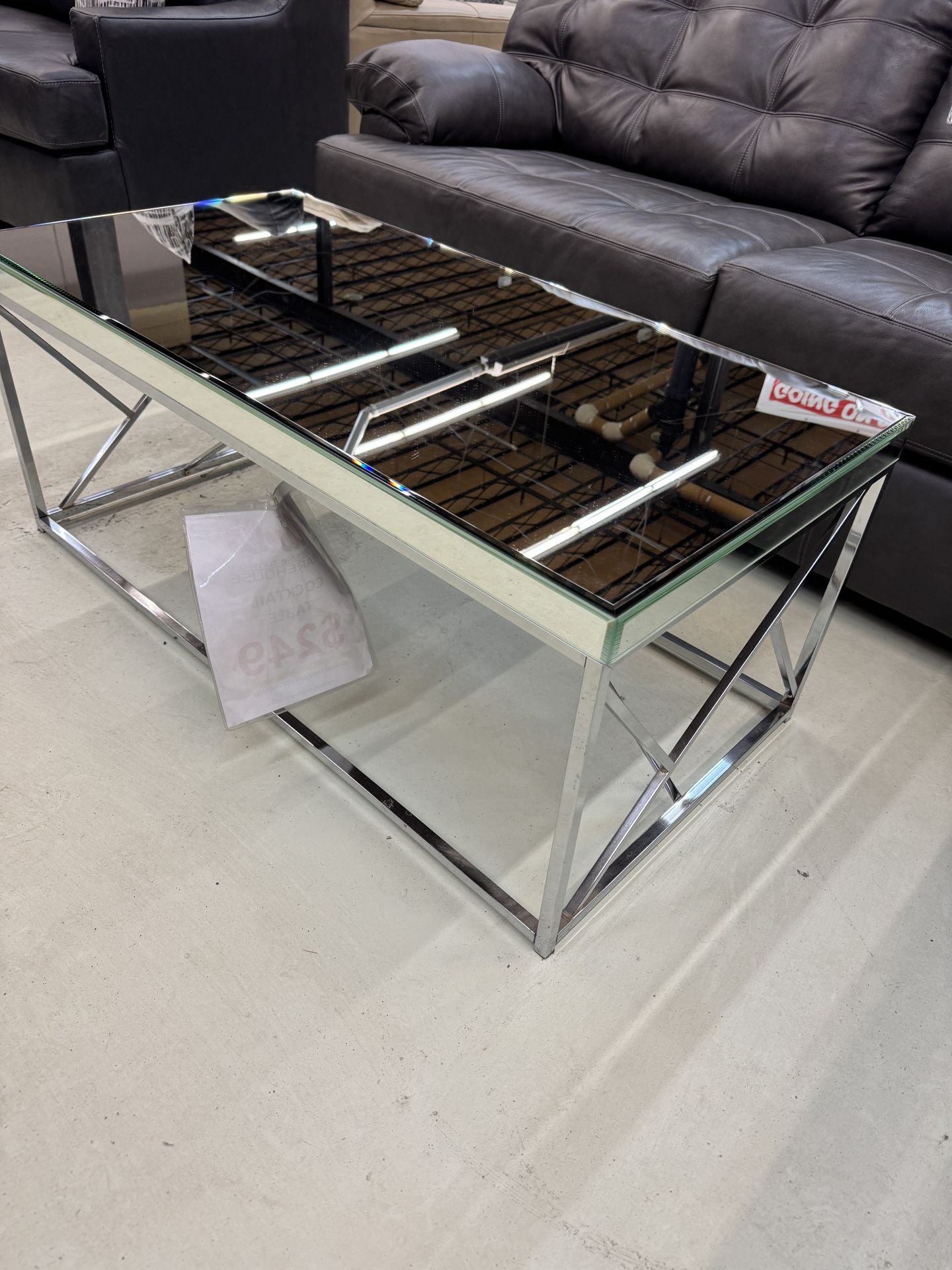 Two Piece Mirror Set: Cocktail And End Table (Sold As A Set Only) 