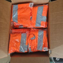 Orange Safety Vest Lot Of 11