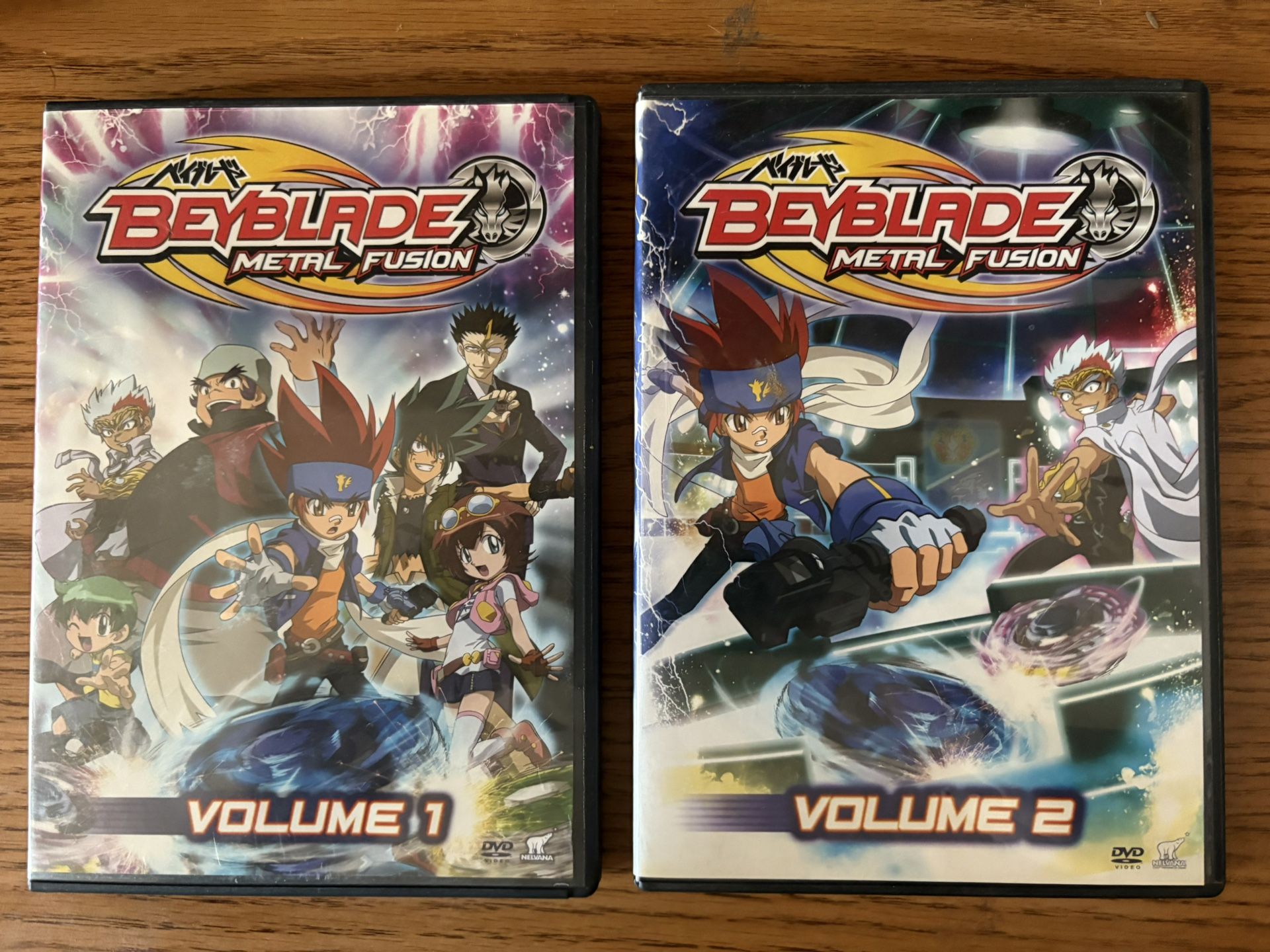 Beyblade Metal Fusion DVD Set Volume 1 and 2