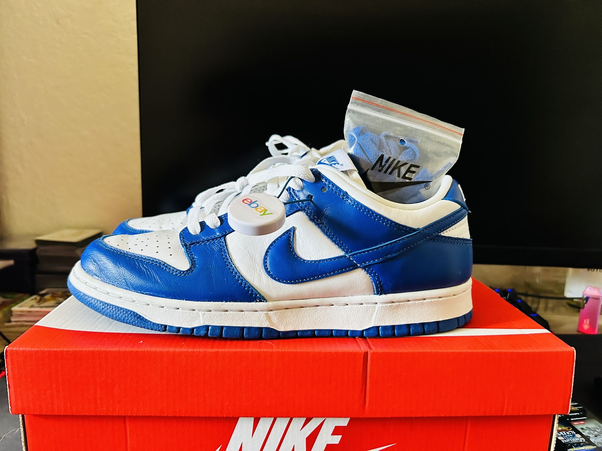 Nike Footwear Nike Dunk Low Kentucky Nike Blue/White Leather Dunk
