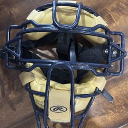 Vintage Rawlings Catchers Facemask, Adult, PWMX, Navy Blue, 