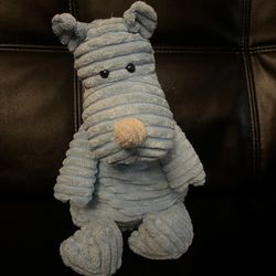 Jellycat Stuffed Rhino 16” Powder Blue Wide Whale Corduroy