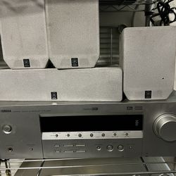Yamaha HTR-5930 Receiver w/ 5 Speakers and Subwoofer $30