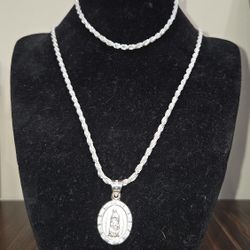 24" 3.5mm Solid Sterling Silver 925 Rope