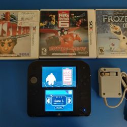 Nintendo 2DS Console, 3 Games And Charger. 