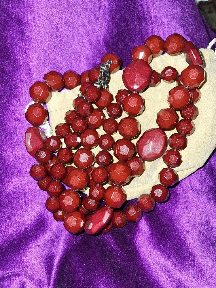 Luscious Burgandy Beads