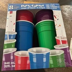 32oz Party Cups 8pk NEW