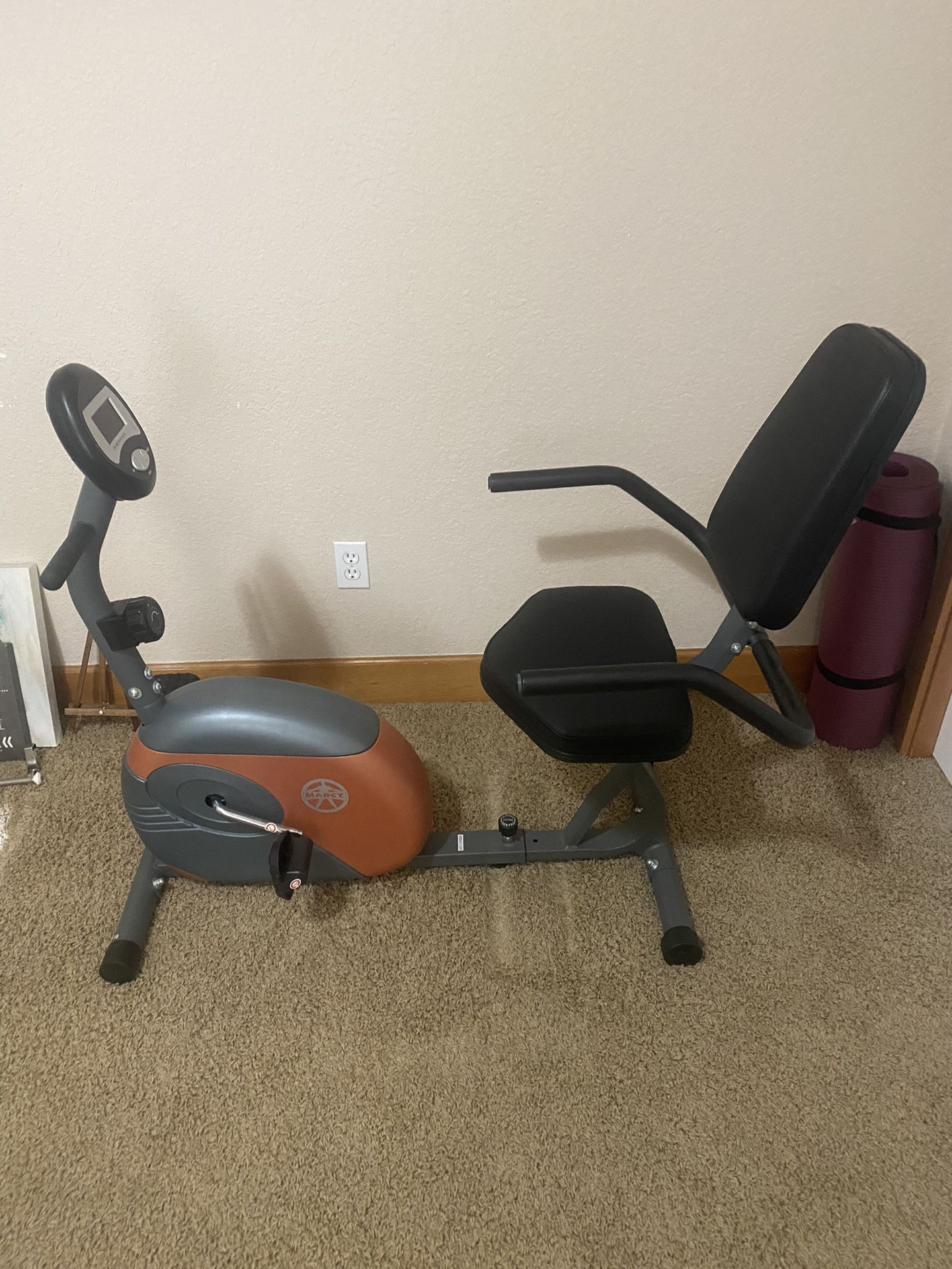 Marcy Recumbent Exercise Bike with Resistance ME-709