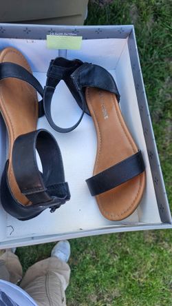 Black one strap sandals