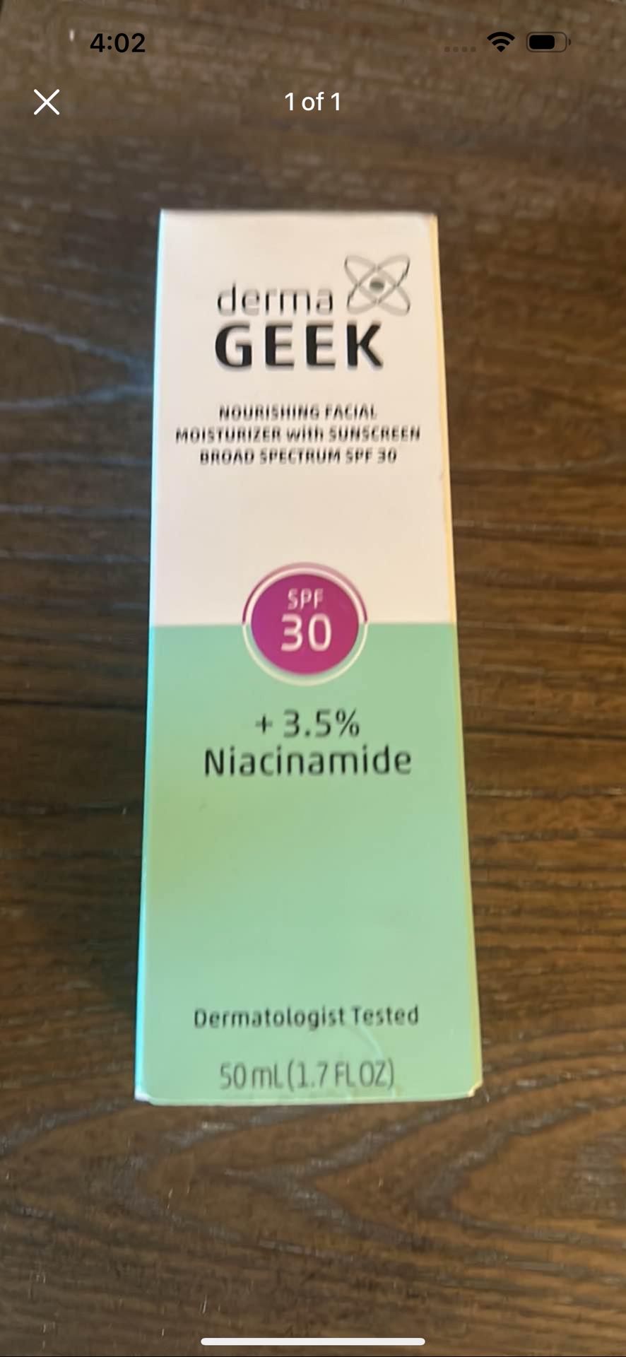 Facial Moisturizer W/ Sunscreen