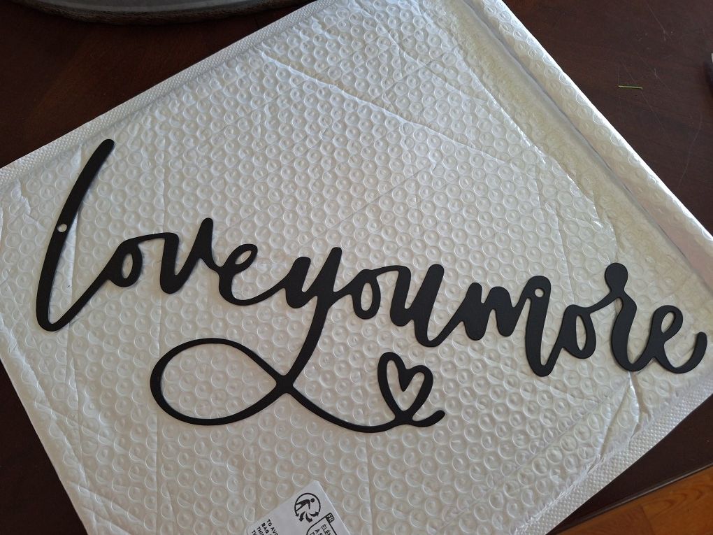 Metal Sign "Love You More"