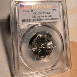 PCGS MS64 Maya Angelou Quarter