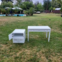 Desk And Two Cabinets 