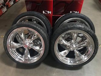 20x10 and 20x8 American Racing torque thrust with tires new  f100 ford f150