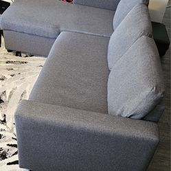 Sofa Sleeper With Chaise And Storage Grey
