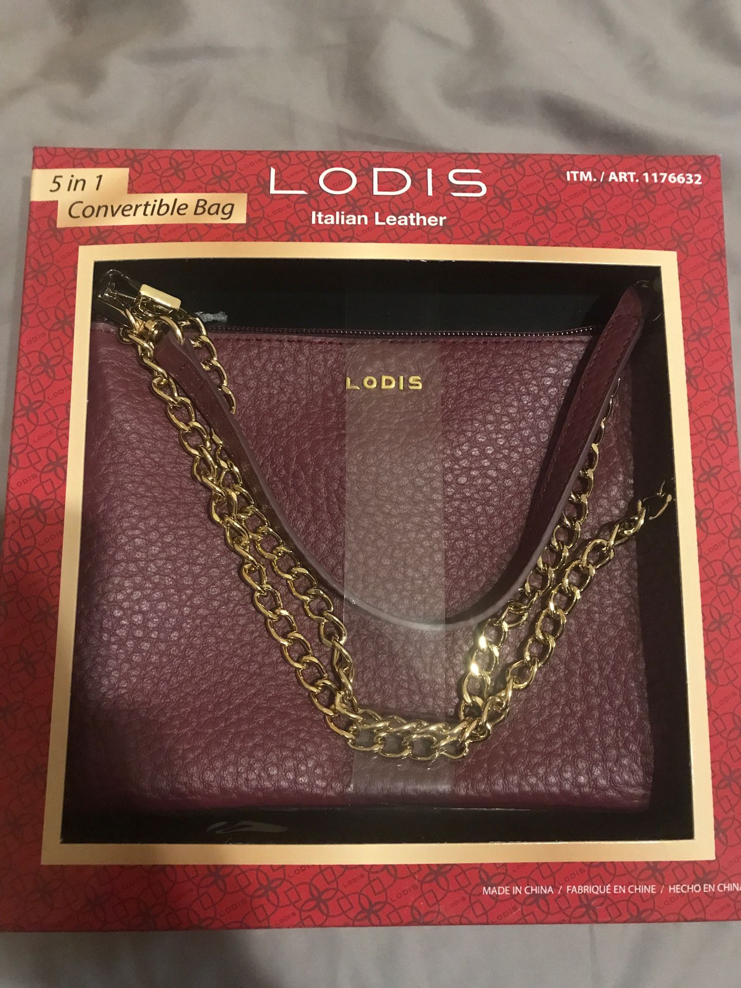 Lodi’s Italian Leather 5-in-1 Convertible Bag Purse