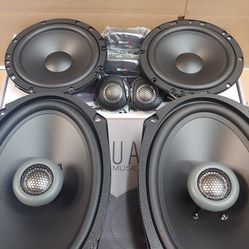MB QUART1 PAIR 6.5"140 WATTS COMPONENT SET WITH CROSSOVER & 1 PAIR 6×9 2 WAY 150 WATTS CAR SPEAKER ( BRAND NEW ) INSTALL NOT AVAILABLE
