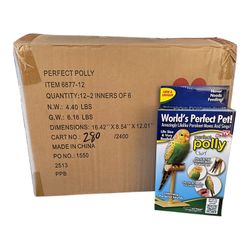 12 World's Perfect Polly Parakeet Pet Bird Moves & Sings As Seen On TV Telebrands
