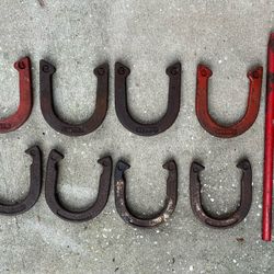 Old Horseshoe Horse Shoe Game Set Ballard 1 & 2 Sportcraft A&B 2 Stakes 