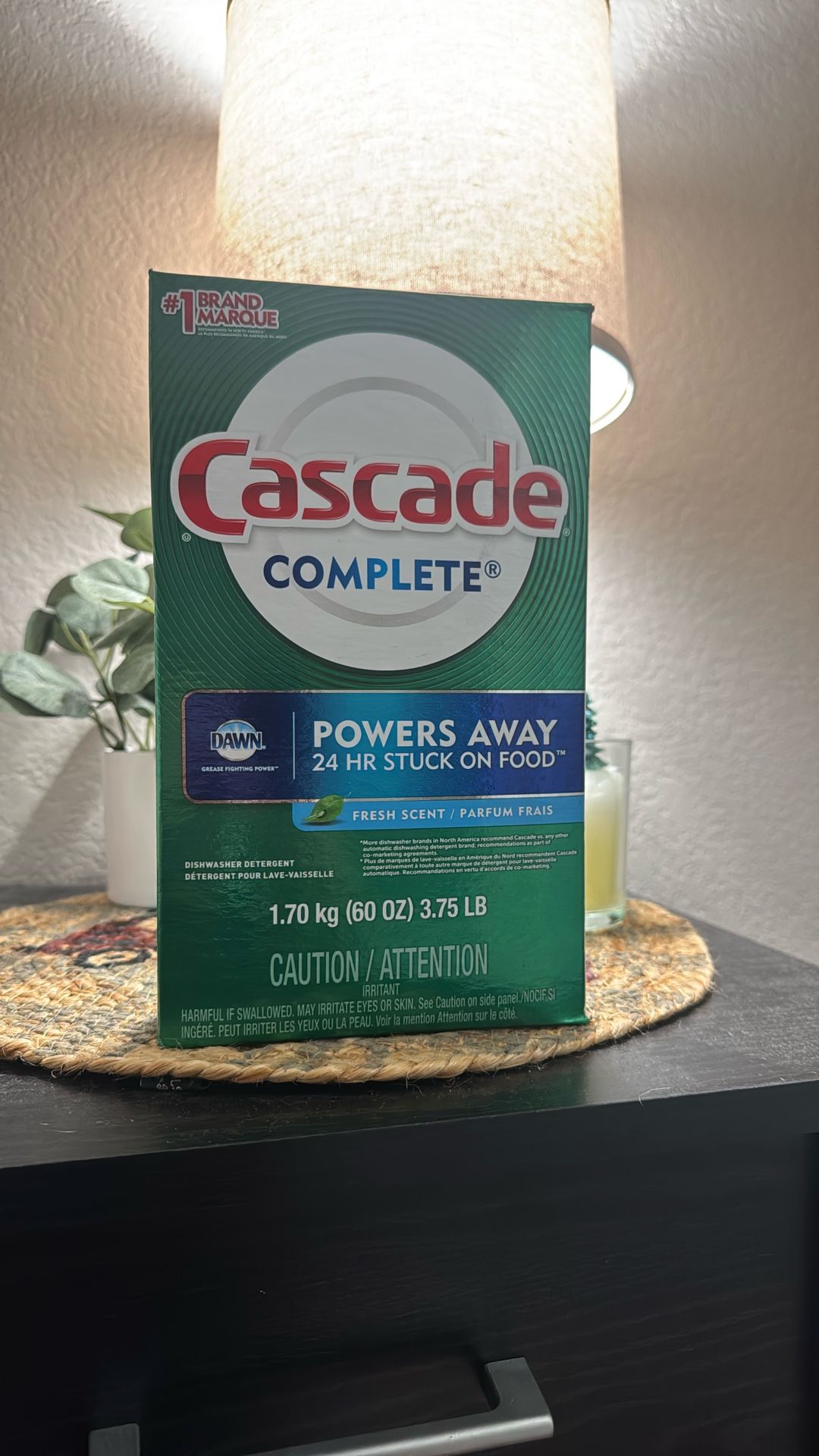 Cascade Complete Dishwasher Detergent Powder Fresh Scent 60oz