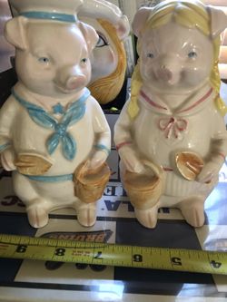 Porcelain Piggy Bank Vintage 