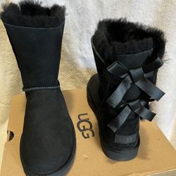 New!! Ugg Women's Size 9 Boots Bailey Bow II Black