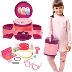 Portable Beauty Salon Play Set for Girls