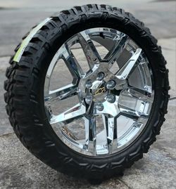 22” Chevy Silverado GMC Sierra Replica Wheels & Tires Off-Road Tahoe Yukon Escalade Suburban Rines Y