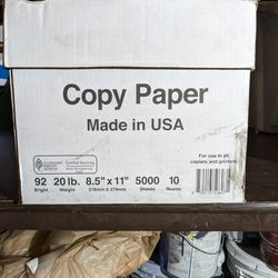 5,000 Sheets 8.5"x 11" Copy Paper