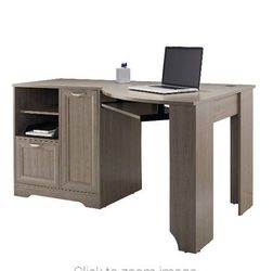 Computer Table with Keyboard Drawer 60in Corner Desk - Gray
