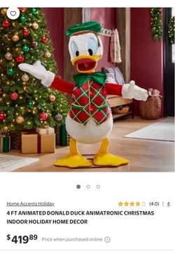 Donald Duck animatronic Christmas decor