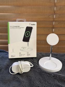 Belkin BOOST CHARGE PRO 2-in-1 Wireless Charger Stand with MagSafe (15W)