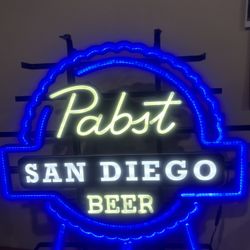 Limited Pabst Blue Ribbon San Diego Neon-dimmable Toggle Beer Cave LED NEON